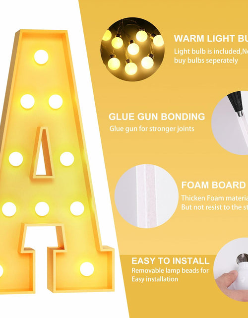 Load image into Gallery viewer, Foaky 3FT Marquee Light Up Letter R Party Decor Foam Board Kit
