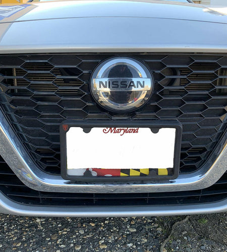 TN TrunkNets Inc NASA-Like Rubber Front License Plate Frame for Nissan