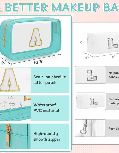 Load image into Gallery viewer, WELIDAY Personalized Initial Letter Makeup Bag V Green
