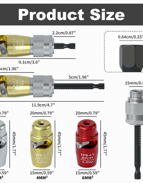 Load image into Gallery viewer, [Like New] Fivepears Electric Wire Stripper Set Adjustable 2.5 4.0 6.0 Square Aluminum
