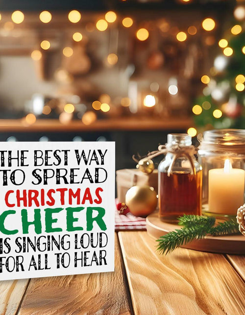 Load image into Gallery viewer, Christmas Holiday Decor Xmas Vacation Decorations 5x5 Inches Funny Sign
