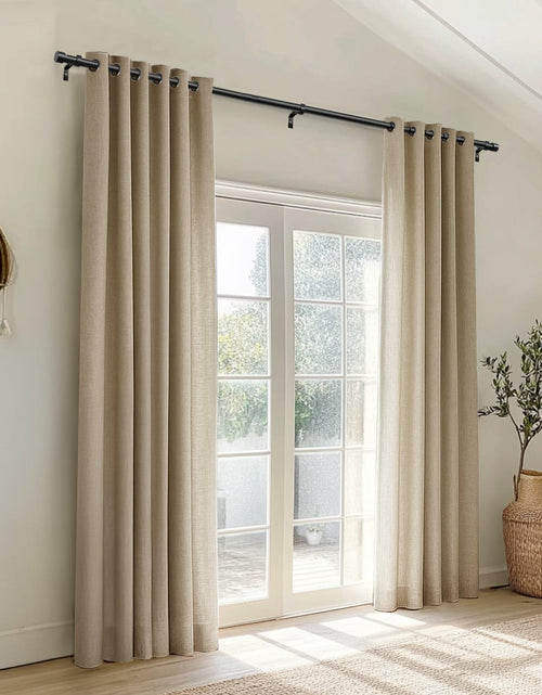 Load image into Gallery viewer, Zeerobee Adjustable Curtain Rod 66-120in Dark Grey Heavy Duty 1 Inch

