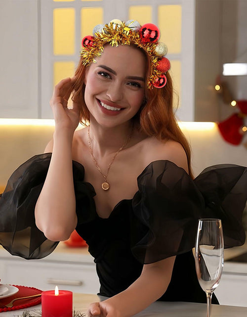 Load image into Gallery viewer, Christmas Gold Sparkly Headband for Women Girls Holiday Party Accessories
