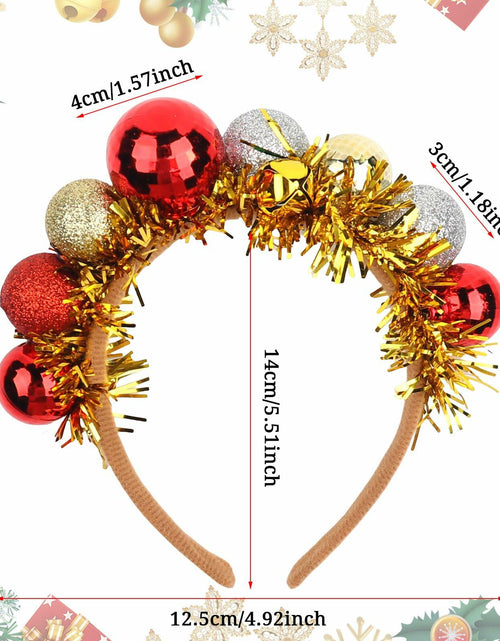 Load image into Gallery viewer, Christmas Gold Sparkly Headband for Women Girls Holiday Party Accessories
