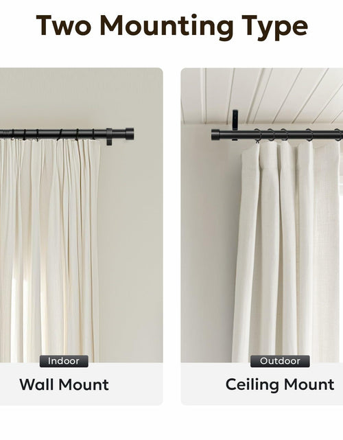 Load image into Gallery viewer, Zeerobee Adjustable Curtain Rod 66-120in Dark Grey Heavy Duty 1 Inch
