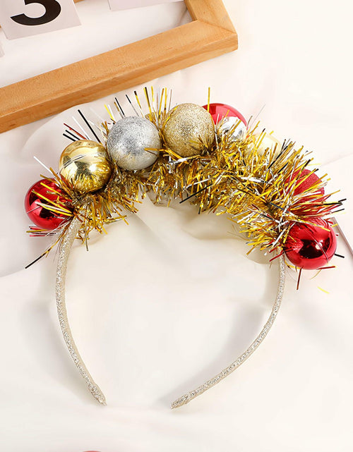 Load image into Gallery viewer, Christmas Gold Sparkly Headband for Women Girls Holiday Party Accessories
