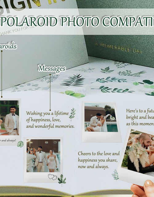Load image into Gallery viewer, 4 in 1 Wedding Guest Book Linen Cover with Pen, Sign Card &amp; Stickers White
