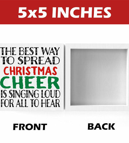 Christmas Holiday Decor Xmas Vacation Decorations 5x5 Inches Funny Sign