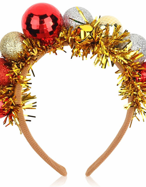 Load image into Gallery viewer, Christmas Gold Sparkly Headband for Women Girls Holiday Party Accessories
