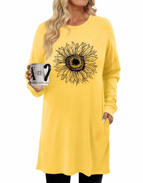 Load image into Gallery viewer, KISSMODA Womens Fall Long Sleeve Tunic Top with Pockets Size M
