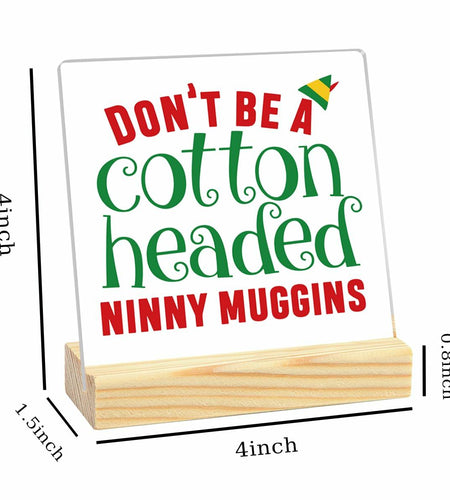 Christmas Vacation Acrylic Desk Decor Sign Clear 4x4 Inch Holiday Xmas