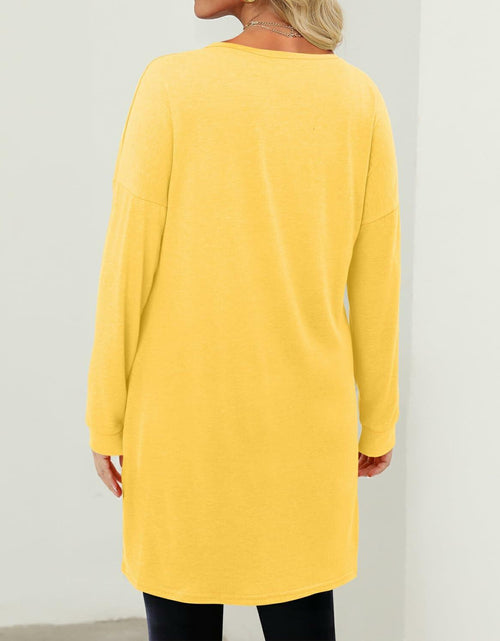 Load image into Gallery viewer, KISSMODA Womens Fall Long Sleeve Tunic Top with Pockets Size M
