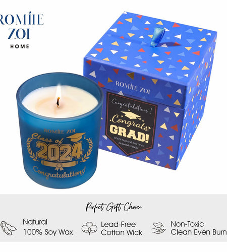 ROMIIE ZOI Graduation Celebration Sandalwood Soy Wax Candle 6oz