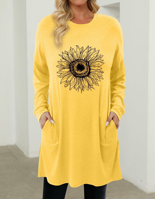 Load image into Gallery viewer, KISSMODA Womens Fall Long Sleeve Tunic Top with Pockets Size M
