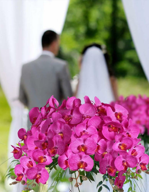 Load image into Gallery viewer, ICBOX 38 Inch Purple Artificial Orchids 6 PCS Faux Velvet Flowers Stem
