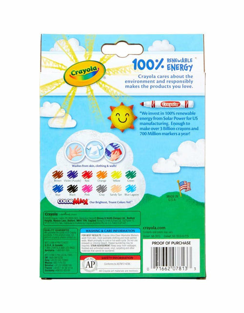 Load image into Gallery viewer, [Like New] Crayola Ultra Clean Fine Line Markers 12ct Washable Colors Arts Crafts
