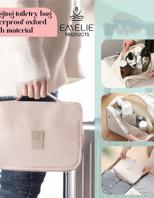 Load image into Gallery viewer, Toiletry Bag Travel Organizer with Hanging Hook Large Water-Resistant
