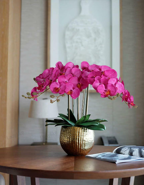 Load image into Gallery viewer, ICBOX 38 Inch Purple Artificial Orchids 6 PCS Faux Velvet Flowers Stem
