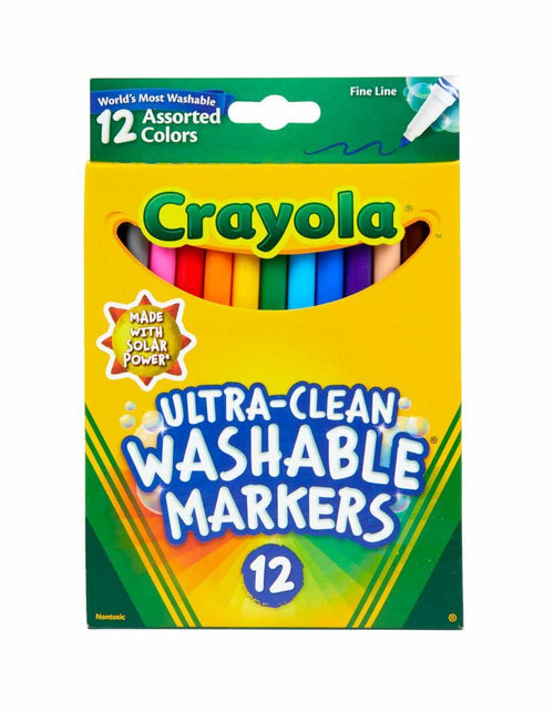 Load image into Gallery viewer, [Like New] Crayola Ultra Clean Fine Line Markers 12ct Washable Colors Arts Crafts

