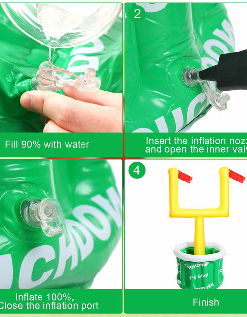 Load image into Gallery viewer, Gemscream Inflatable Football Drink Cooler 20.5x39in Green 2 Pcs
