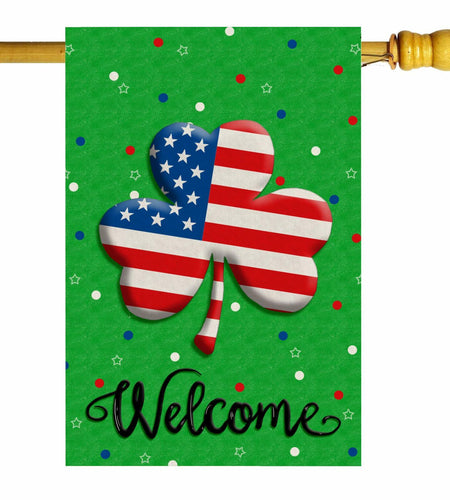 ZAEW St. Patrick's Day Shamrocks Garden Flag 12x18 Inch Green Double Sided