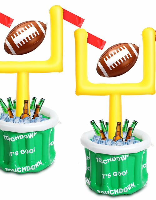 Load image into Gallery viewer, Gemscream Inflatable Football Drink Cooler 20.5x39in Green 2 Pcs
