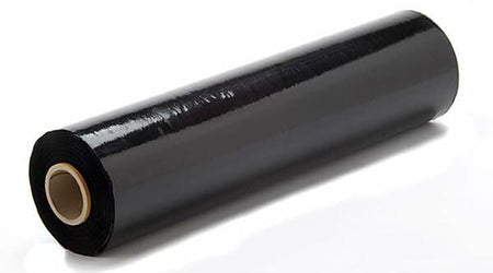 18" Black Stretch Film Wrap 1200ft 500% Stretch Heavy Duty 1 Pack