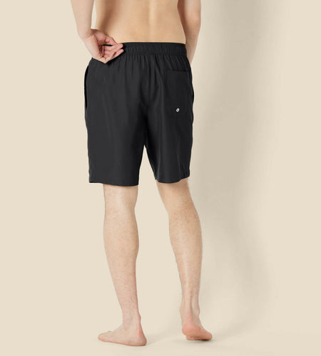 Amazon Essentials Men’s 9" Swim Trunks Black Mesh Lining Pockets Size M