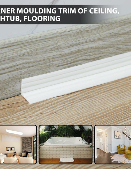Load image into Gallery viewer, JSIWOTH 10 Ft Multifunctional Peel &amp; Stick Molding Trim Black Waterproof
