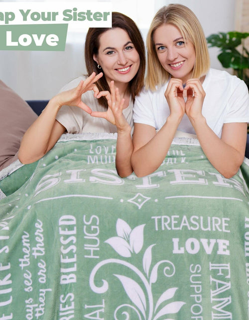 Load image into Gallery viewer, FILO ESTILO Sister Blanket Sherpa 60x50in Sage Green

