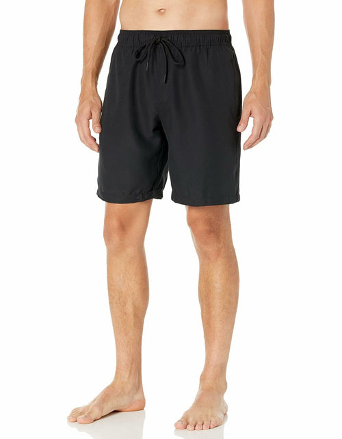 Load image into Gallery viewer, Amazon Essentials Men’s 9" Swim Trunks Black Mesh Lining Pockets Size M
