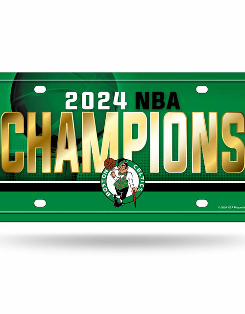 Load image into Gallery viewer, Rico Industries NBA Boston Celtics 2024 Champions Metal Auto Tag 6x12
