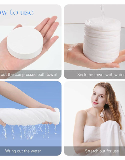 Load image into Gallery viewer, vuacepe Disposable Compressed Bath Towels Cotton Soft 27.5x55.1in 5 Pack
