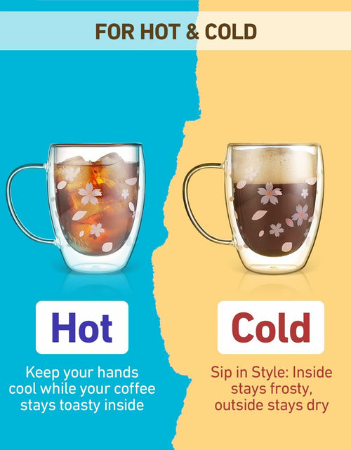 Load image into Gallery viewer, Double Walled Glass Coffee Mug Dolphins 9oz Clear Insulated Cup
