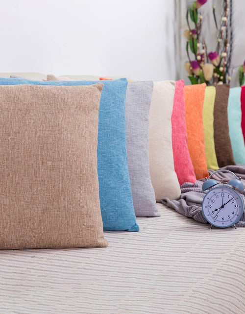 Load image into Gallery viewer, Jepeak Linen Throw Pillow Covers 20x20 Inch Butter Beige 2 Pack

