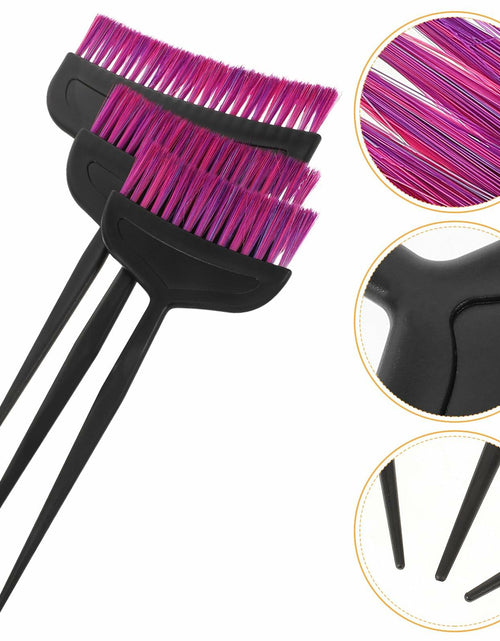 Load image into Gallery viewer, TOVINANNA Hair Dye Kit 3pcs Applicator Brushes Purple 24x14x0.5cm
