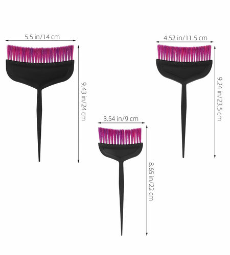 TOVINANNA Hair Dye Kit 3pcs Applicator Brushes Purple 24x14x0.5cm