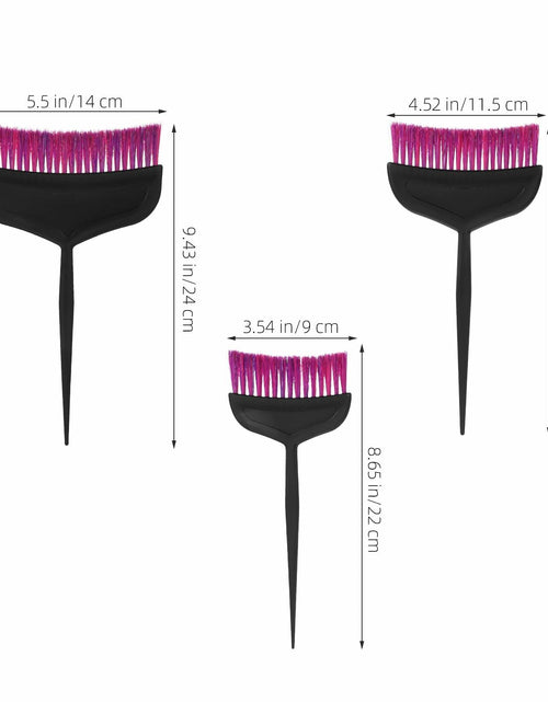 Load image into Gallery viewer, TOVINANNA Hair Dye Kit 3pcs Applicator Brushes Purple 24x14x0.5cm
