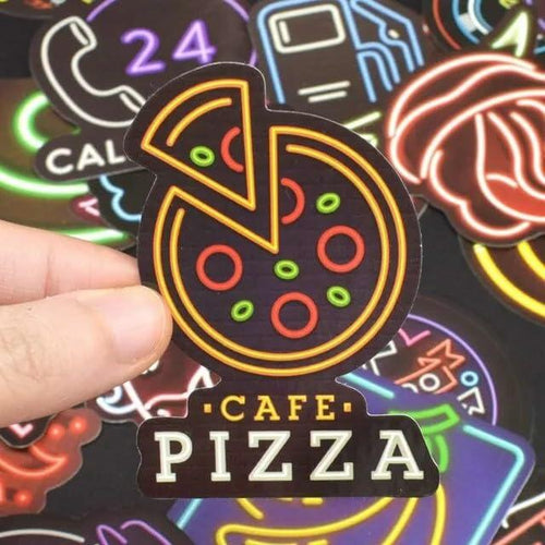 Load image into Gallery viewer, Neon Waterproof Vinyl Stickers Pack 50pcs Multicolor for Laptop Water Bottle
