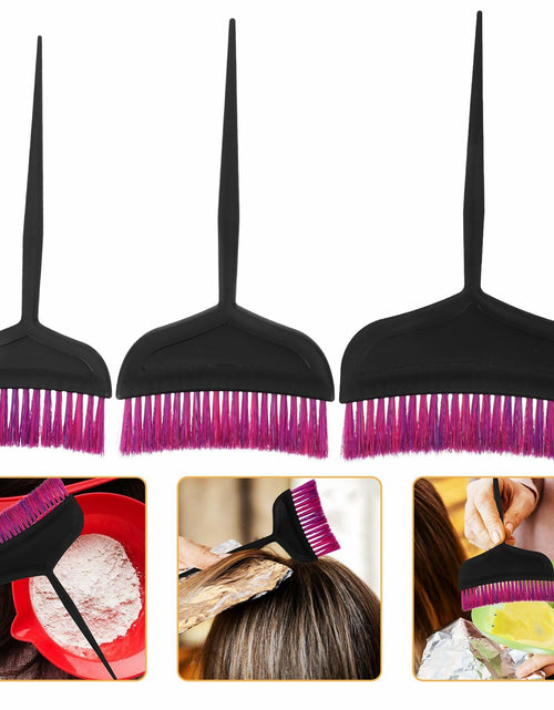 Load image into Gallery viewer, TOVINANNA Hair Dye Kit 3pcs Applicator Brushes Purple 24x14x0.5cm
