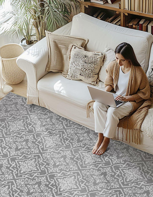 Load image into Gallery viewer, jinchan Moroccan Trellis Area Rug 3x5 Green Non Slip Washable
