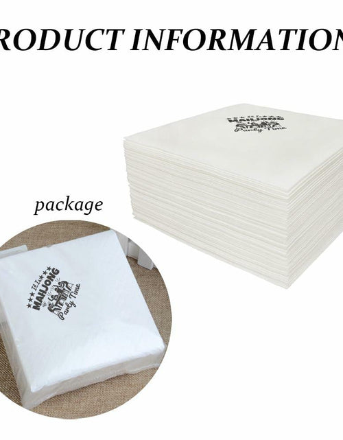 Load image into Gallery viewer, VOWFOO Mahjong Cocktail Napkins 100pcs 5x5 2-ply Mahjong Retirement Plan
