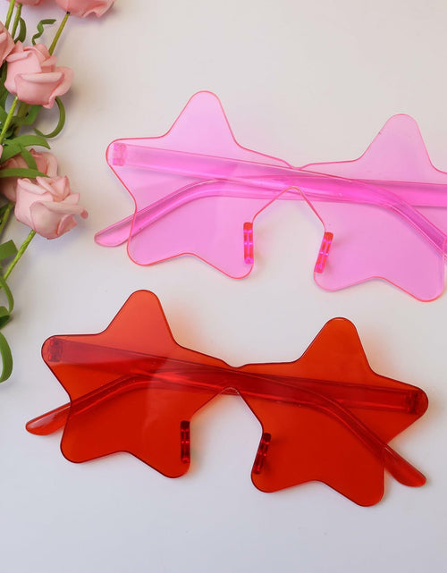 Load image into Gallery viewer, HELYKAKA 10 Pairs Star Shape Rimless Colorful Sunglasses Bulk Party Favors
