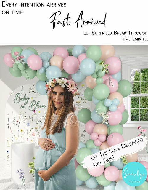 Load image into Gallery viewer, Soonlyn Baby In Bloom Balloon Arch Kit 14ft Baby Shower Decorations Wildflower
