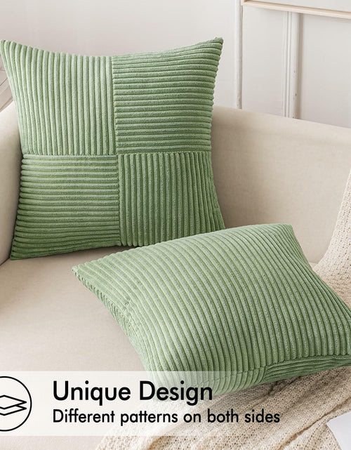 Load image into Gallery viewer, EMEMA Corduroy Throw Pillow Covers 12x20 Rust Pack of 2 Boho Decorative
