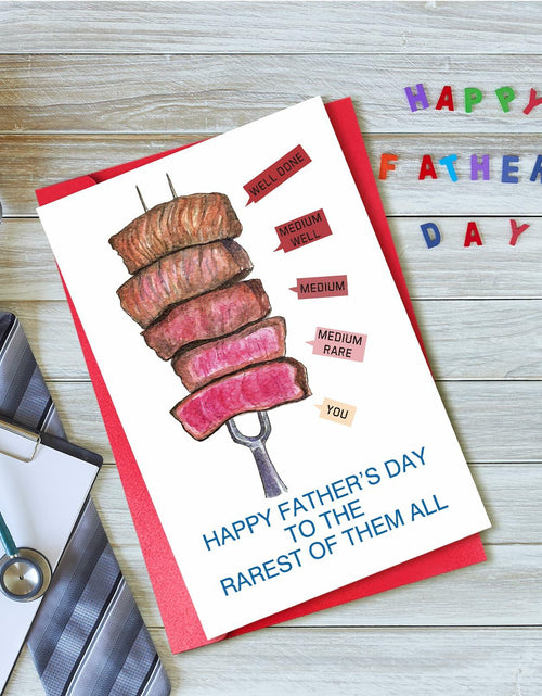 Load image into Gallery viewer, CSMOSJgreetings Pun Beef Father's Day Card for Daddy - Rarest - Single
