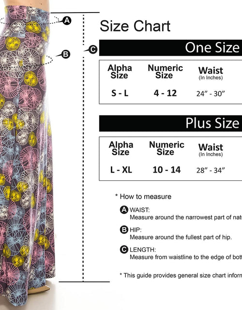 Load image into Gallery viewer, RENESEILLE Women's Long Maxi Skirt High Waist Elastic Waistband OS Size OS
