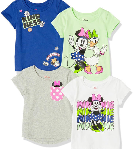 Amazon Essentials Girls Disney Marvel Star Wars Frozen T-Shirts Pack 4 Size XXL