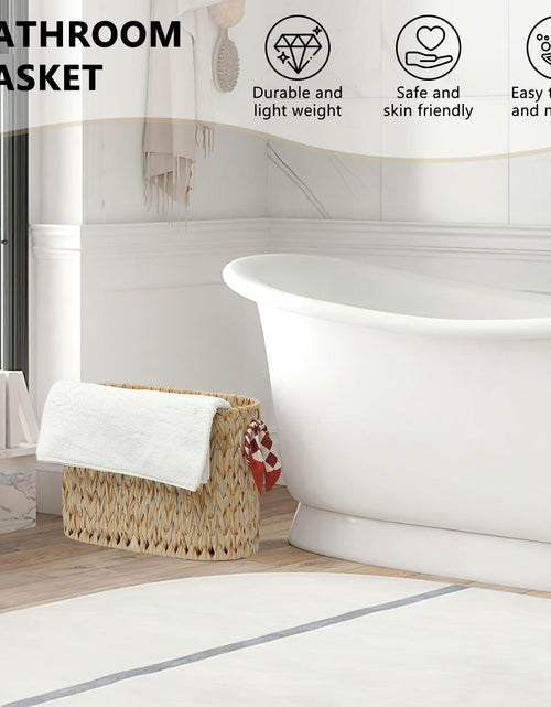 Load image into Gallery viewer, ELINZINE Toilet Paper Holder &amp; Storage Basket for 6 Mega Rolls Grey 1 Pack
