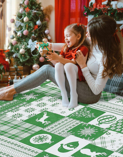 Load image into Gallery viewer, CAREMEE Christmas Area Rug Non-Slip Washable Green 2x3 FT Holiday Decor
